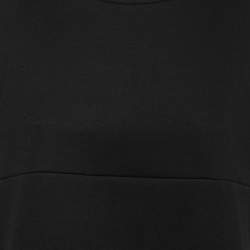 Marni Black Neoprene Asymmetric Peplum Top M