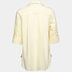 Pre Owned Marni Yellow Cotton Half-Sleeve Shirt M
