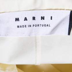 Pre Owned Marni Yellow Cotton Half-Sleeve Shirt M