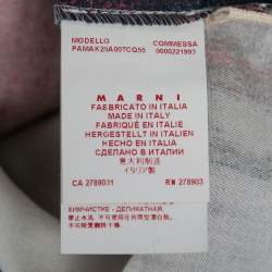 Pre Owned Marni Multicolor Floral Printed Cotton Straight-Leg Trousers M