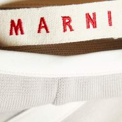 Pre Owned Marni Beige Cotton Knit Capri Pants S