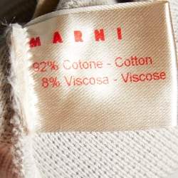 Pre Owned Marni Beige Cotton Knit Capri Pants S