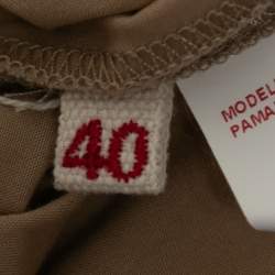 Pre Owned Marni Beige Cotton Straight Leg Trousers S