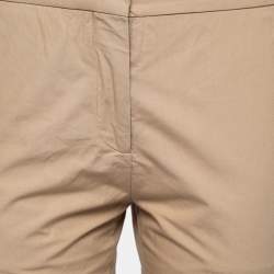 Pre Owned Marni Beige Cotton Straight Leg Trousers S