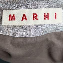 Marni SIlver Lurex Cropped Shrug M