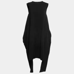 Pre Owned Marni Black Crepe Asymmetric Sleeveless Dress M