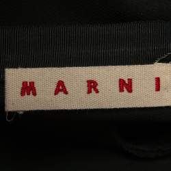 Pre Owned Marni Black Crepe Asymmetric Sleeveless Dress M