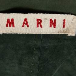 Marni Green Suede Open Front Shrug S