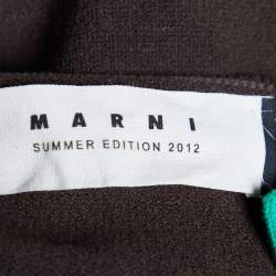 Marni Multicolor Cotton Knit Button Front Sweater S