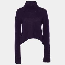 Marni Purple Wool Knit Turtle Neck Sweater M