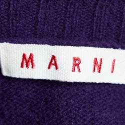 Marni Purple Wool Knit Turtle Neck Sweater M