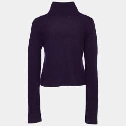 Marni Purple Wool Knit Turtle Neck Sweater M