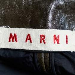 Marni Dark Brown Sheepskin Leather Jacket S