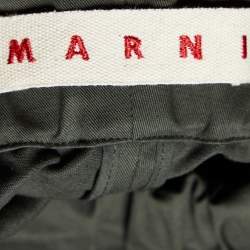 Marni Military Green Cotton Elasticized Waist Leggings S