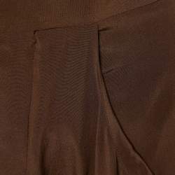 Pre Owned Marni Brown Silk Jodhpur Trousers S