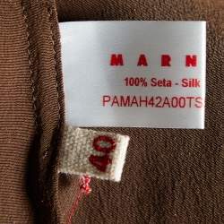 Pre Owned Marni Brown Silk Jodhpur Trousers S