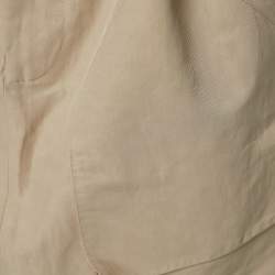 Marni Beige Cotton Blend Drawstring Waist Maxi Skirt M