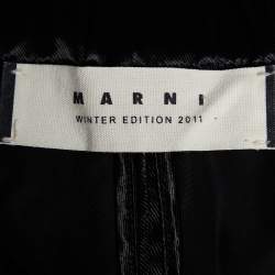 Pre Owned Marni Black Sateen Zip Hem Detail Jogger Pants M