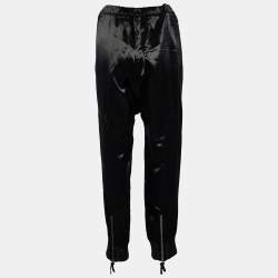 Pre Owned Marni Black Sateen Zip Hem Detail Jogger Pants M