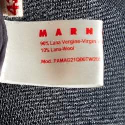 Pre Owned Marni Grey Wool Zipper Hem Paneled Trousers M