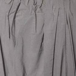 Pre Owned Marni Grey Cotton Fray Detail Pleated Sleeveless Dress S