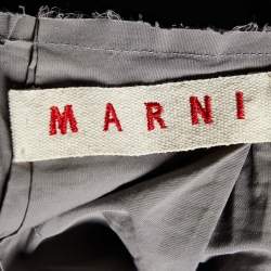 Pre Owned Marni Grey Cotton Fray Detail Pleated Sleeveless Dress S