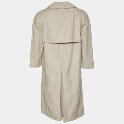 Pre Owned Marni Brown Cotton & Linen Trench Coat S