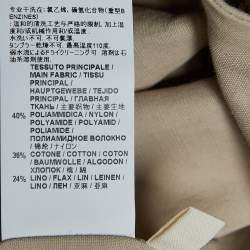 Pre Owned Marni Brown Cotton & Linen Trench Coat S