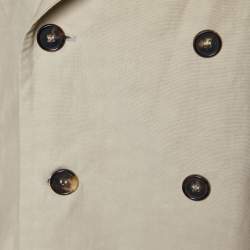 Pre Owned Marni Brown Cotton & Linen Trench Coat S