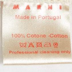 Pre Owned Marni White Cotton Pleated Detail Sleeveless Top S