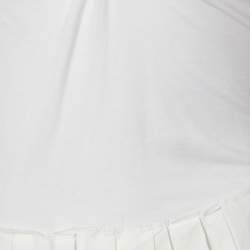 Pre Owned Marni White Cotton Pleated Detail Sleeveless Top S