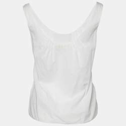 Pre Owned Marni White Cotton Sleeveless Top M
