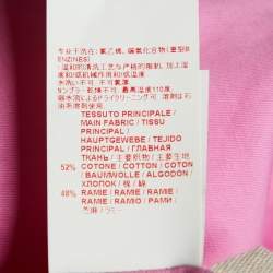 Marni Pink Cotton & Ramie Sleeveless Peplum Top S