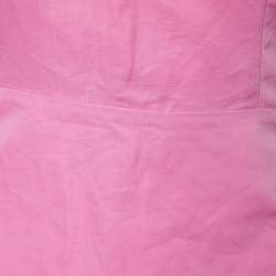 Marni Pink Cotton & Ramie Sleeveless Peplum Top S
