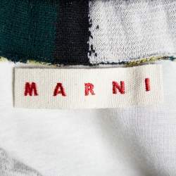 Marni Multicolor Intarsia Knit Boxy Sweater S