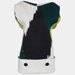 Marni Multicolor Intarsia Knit Boxy Sweater S