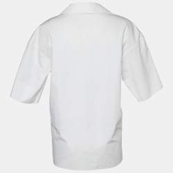 Pre Owned Marni White Cotton Collared Top M