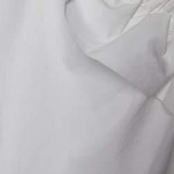 Pre Owned Marni White Cotton Ruffle Detail Sleeveless Top S