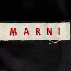 Pre Owned Marni Black Cotton Strap Sleeve Detail Top M