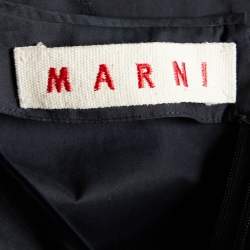 Pre Owned Marni Black Cotton Gather Detail Sleeveless Top M