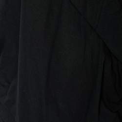 Pre Owned Marni Black Cotton Knit Ruche Detail Oversized T-Shirt S