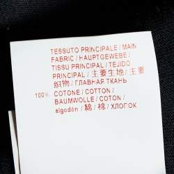 Pre Owned Marni Black Cotton Knit Ruche Detail Oversized T-Shirt S