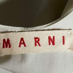 Pre Owned Marni Grey Cotton Knot Detail Sleeveless Top S