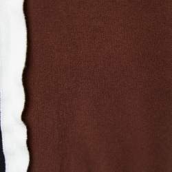 Pre Owned Marni Brown Cotton Knit Contrast Trim Sweater M