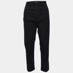 Marni Black Cotton Elastic Waist Trousers S
