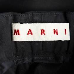 Marni Black Cotton Elastic Waist Trousers S