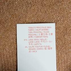 Pre Owned Marni Beige Wool & Fox Fur Pocket Detail Long Coat L