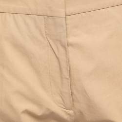 Pre Owned Marni Tan Cotton Straight-Leg Trousers M