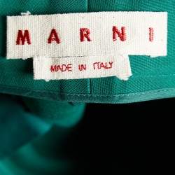 Pre Owned Marni  Green Cotton Wide Leg Culottes S