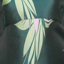 Pre Owned Marni Green  Printed Silk Blend Sleeveless Top S